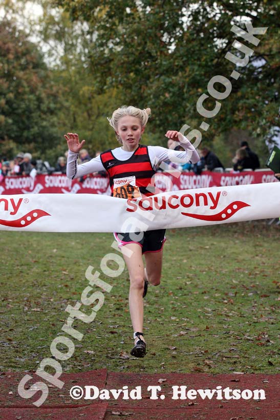Herne Hill win under-13 girls, National Cross Country Relays, Berry Hill Park, Mansfield. Photo: David T. Hewitson/Sports for All Pics